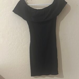 WAYF Black Off-Shoulder Dress